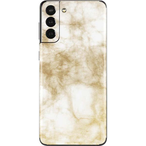Gold and White Marble Galaxy S21 Plus 5G Skin