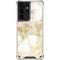 Gold and White Marble Galaxy S21 Ultra 5G Clear Case