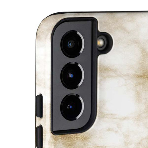 Gold and White Marble Galaxy S22 Plus Pro Case