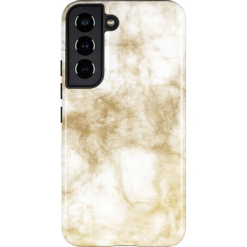 Gold and White Marble Galaxy S22 Pro Case