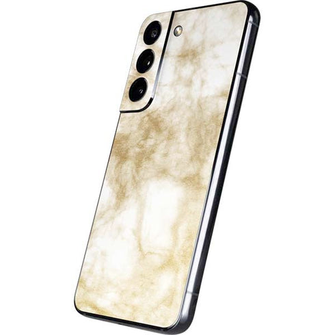 Gold and White Marble Galaxy S22 Skin
