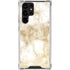 Gold and White Marble Galaxy S22 Ultra Clear Case