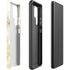 Gold and White Marble Galaxy S22 Ultra Pro Case