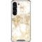 Gold and White Marble Galaxy S23 Clear Case