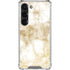 Gold and White Marble Galaxy S23 Clear Case