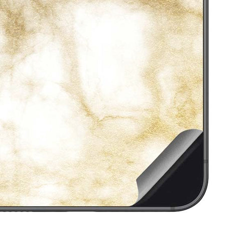 Gold and White Marble Galaxy S23 FE Skin