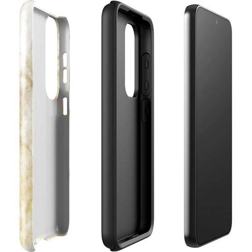 Gold and White Marble Galaxy S23 Plus Pro Case