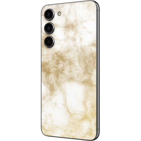 Gold and White Marble Galaxy S23 Plus Skin