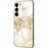 Gold and White Marble Galaxy S23 Plus Skin