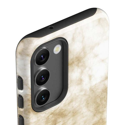 Gold and White Marble Galaxy S23 Pro Case
