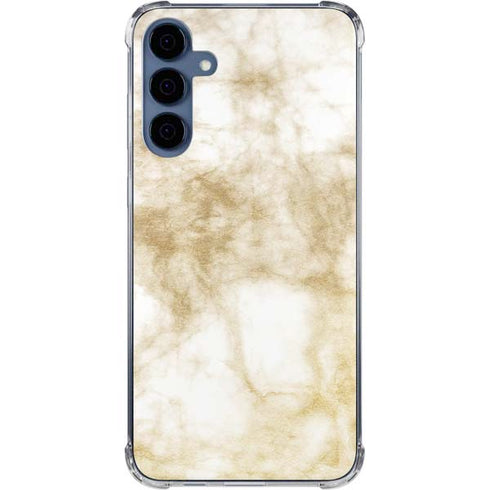 Gold and White Marble Galaxy S24 Clear Case