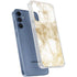 Gold and White Marble Galaxy S24 Clear Case