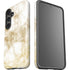 Gold and White Marble Galaxy S24 Impact Case