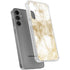 Gold and White Marble Galaxy S24 Plus Clear Case