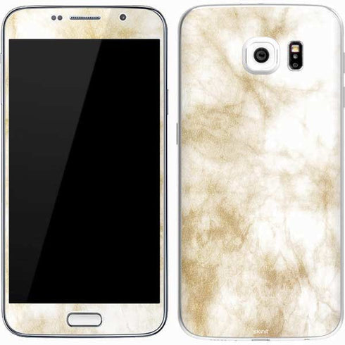 Gold and White Marble Galaxy S7 Skin