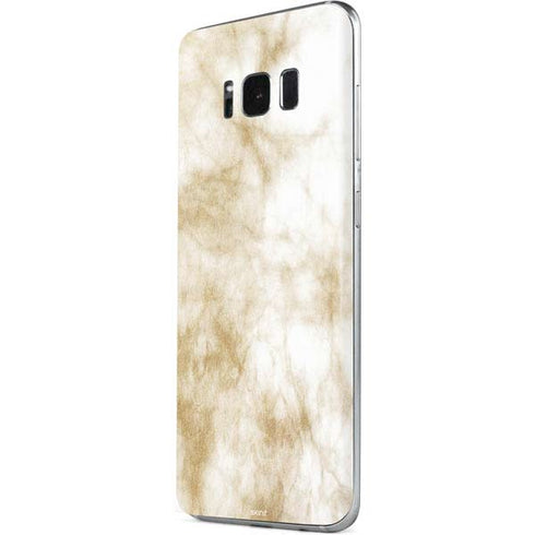 Gold and White Marble Galaxy S8 Skin