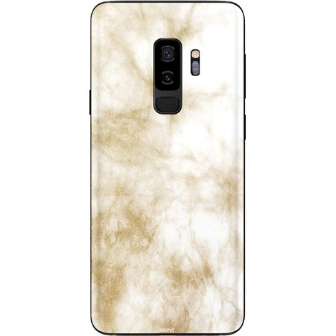 Gold and White Marble Galaxy S9 Plus Skin