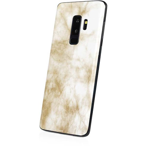 Gold and White Marble Galaxy S9 Plus Skin