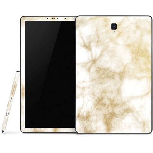 Gold and White Marble Samsung Galaxy Tab Skin