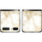 Gold and White Marble Galaxy Z Flip Skin