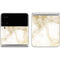 Gold and White Marble Galaxy Z Flip4 5G Skin