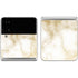 Gold and White Marble Galaxy Z Flip4 5G Skin