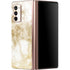 Gold and White Marble Galaxy Z Fold2 5G Skin