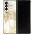 Gold and White Marble Galaxy Z Fold3 5G Skin