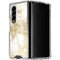 Gold and White Marble Galaxy Z Fold4 5G Clear Case