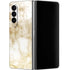 Gold and White Marble Galaxy Z Fold4 5G Skin