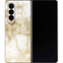 Gold and White Marble Galaxy Z Fold4 5G Skin