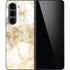 Gold and White Marble Galaxy Z Fold5 5G Skin