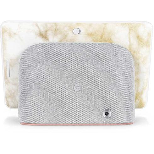 Gold and White Marble Google Home Hub Skin