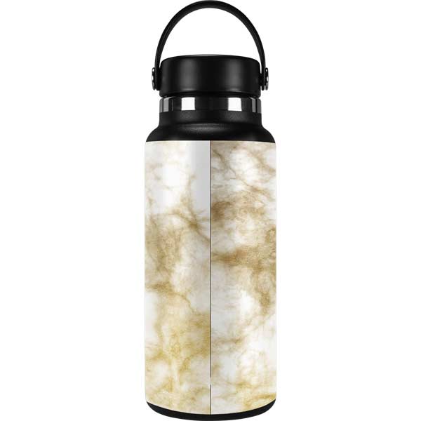 Camouflage Hydro Flask Skin Decal 32 Oz Gold And White Marble