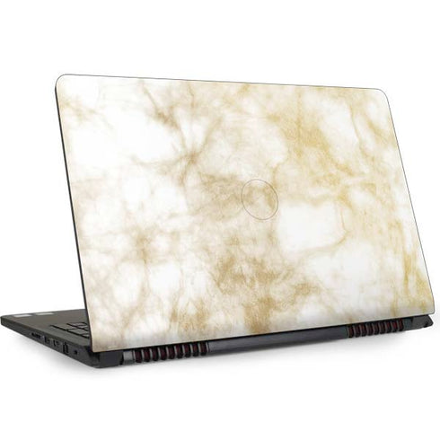 Gold and White Marble Dell Inspiron Skin