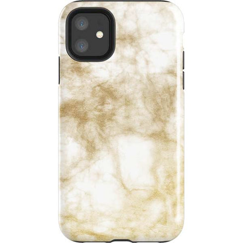 Gold and White Marble iPhone 11 Impact Case