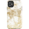 Gold and White Marble iPhone 11 Impact Case