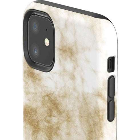 Gold and White Marble iPhone 11 Impact Case