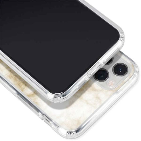 Gold and White Marble iPhone 11 Pro Clear Case