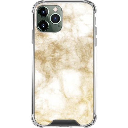 Gold and White Marble iPhone 11 Pro Max Clear Case