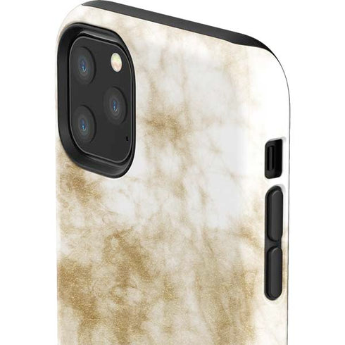 Gold and White Marble iPhone 11 Pro Max Impact Case