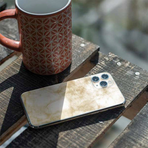 Gold and White Marble iPhone 11 Pro Skin