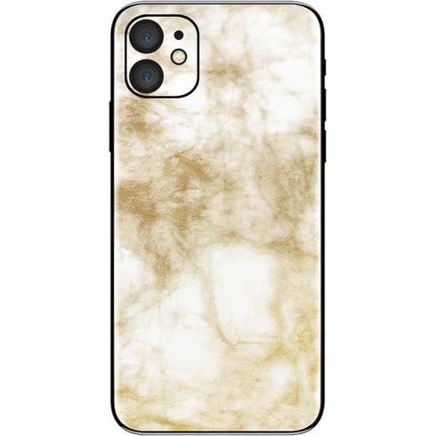 Gold and White Marble iPhone 11 Skin