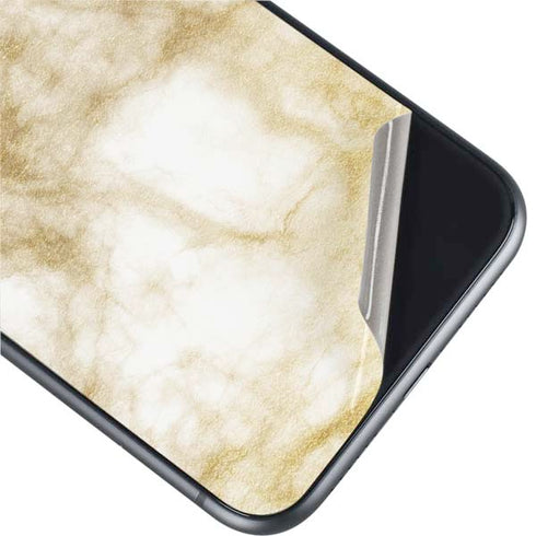 Gold and White Marble iPhone 11 Skin