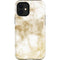 Gold and White Marble iPhone 12 Mini Impact Case
