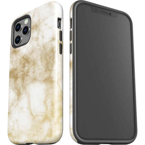 Gold and White Marble iPhone 12 Pro Impact Case