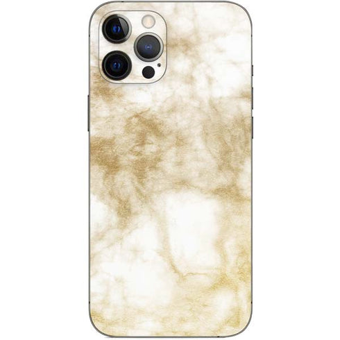 Gold and White Marble iPhone 12 Pro Max Skin