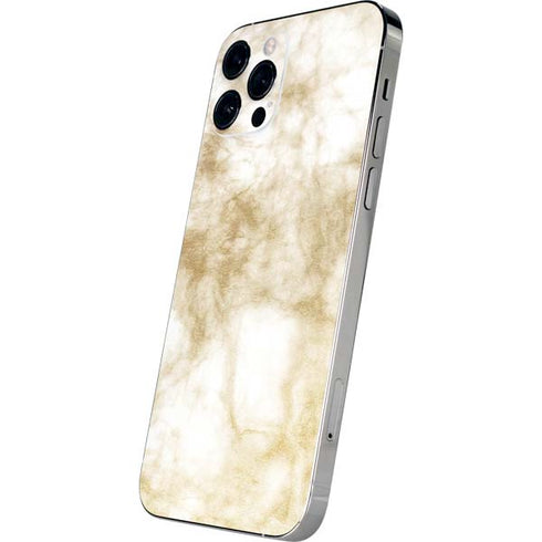 Gold and White Marble iPhone 12 Pro Skin