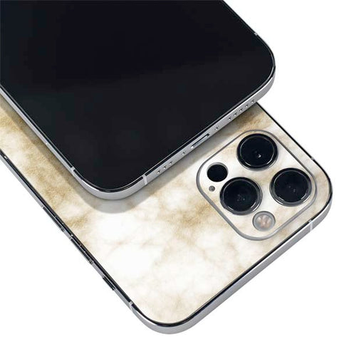 Gold and White Marble iPhone 12 Pro Skin