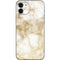 Gold and White Marble iPhone 12 Skin